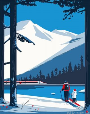 Family Skiing Time Painting By Numbers.png