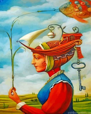 Fantastic Weird Woman Painting By Numbers.png
