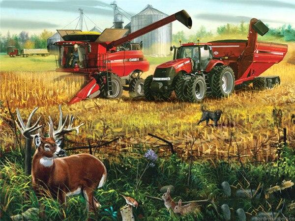 Farm During The Harvest Painting By Numberss.png