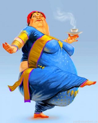 Fat Indian Woman Painting By Numbers.png
