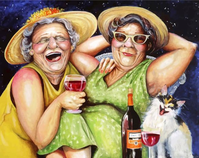 Fat Ladies Drinking Painting By Numbers.png