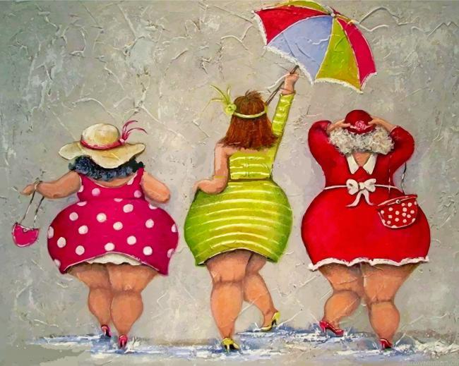 Fat Women Friends Painting By Numbers.png