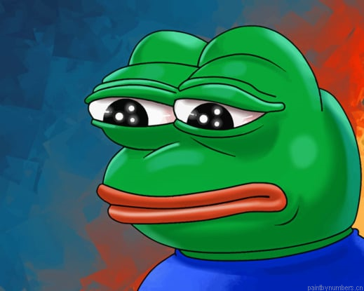 Feels Bad Man Pepe Frog Cartoons Painting By Numberss.png