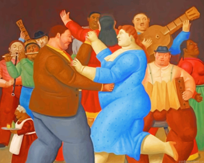 Fernando Botero Dancing Couple Painting By Numberss.png