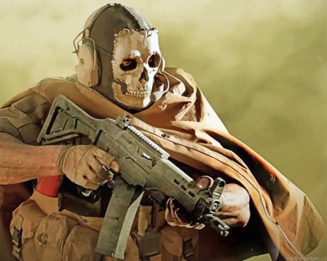 Fighter Ghost Warzone Painting By Numberss.png