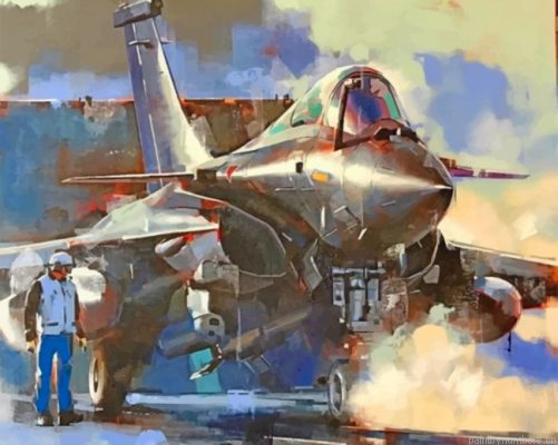 Fighter Jet Illustration Painting By Numberss.png