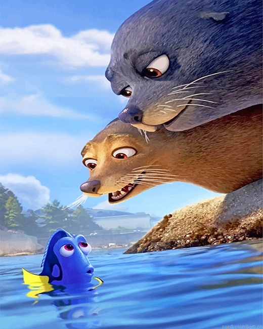 Finding Dory Fluker And Rudder Animations Painting By Numberss.png