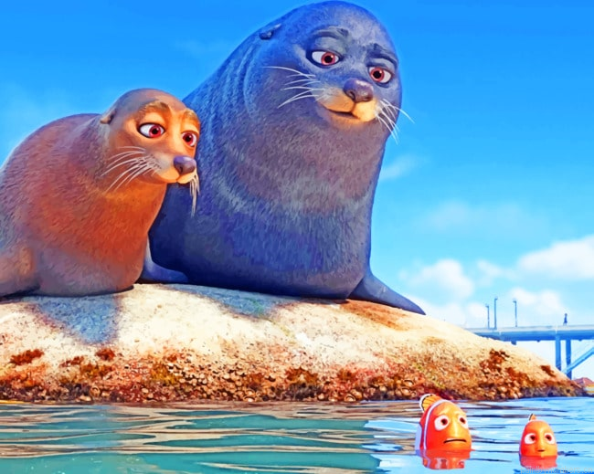 Finding Dory Sea Lions Movies Painting By Numberss.png