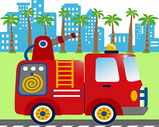 Fire Engine Painting By Numbers.png