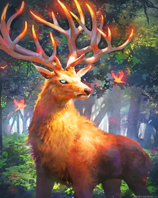 Fire Stag Painting By Numberss.png