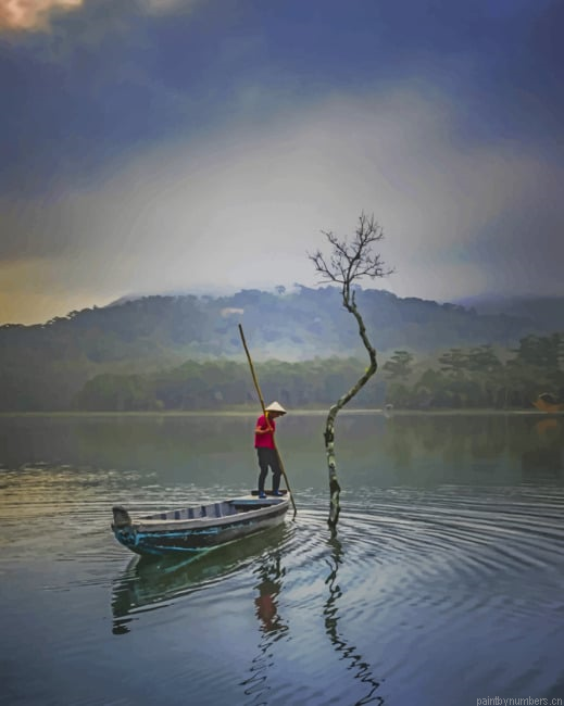 Fisherman In Asia Painting By Numberss.png