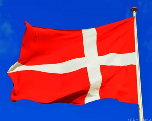 Flag Of Denmark Painting By Numbers.png