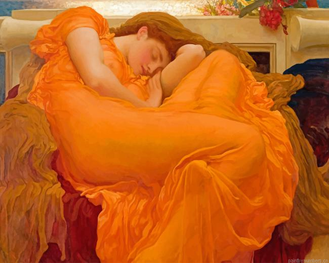 Flaming June Painting By Numberss.png