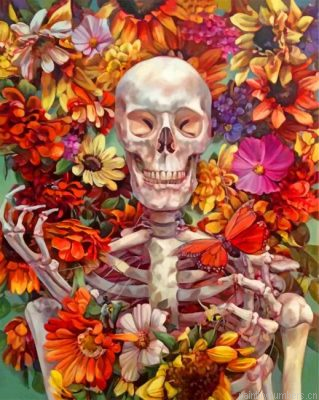 Floral Skull Painting By Numbers.png