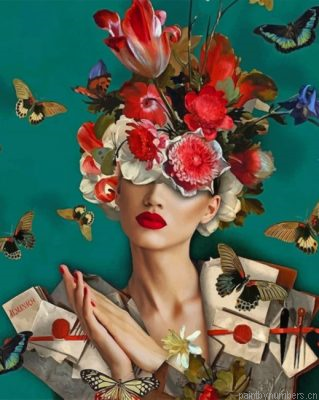 Floral Woman Painting By Numbers.png