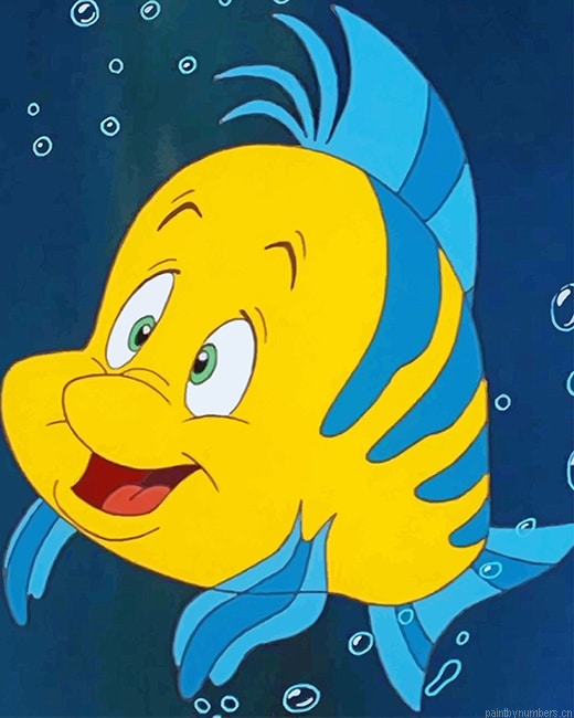 Flounder Disney Cartoons Painting By Numbers.png