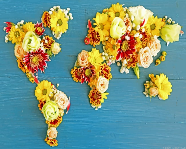 Flower World Map Painting By Numbers.png
