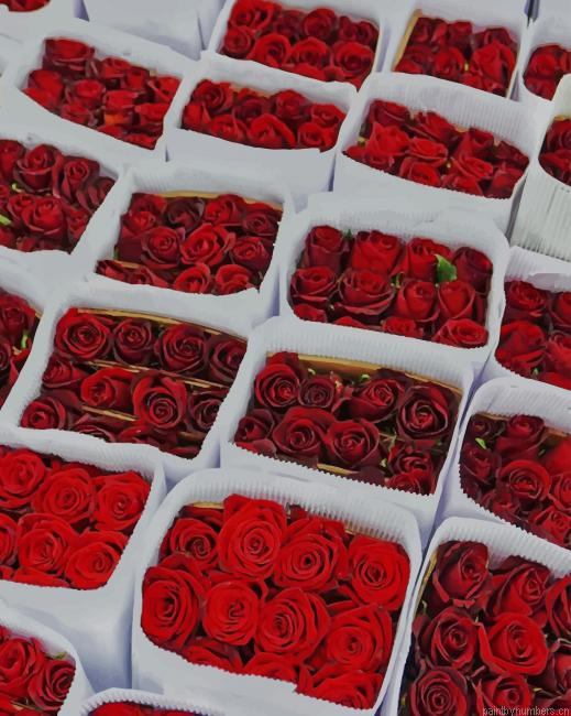 Flowers Bouquets Roses Painting By Numberss.png