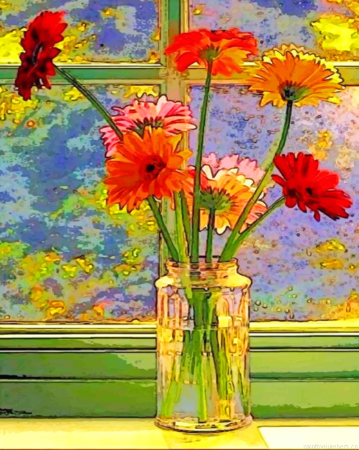 Flowers In A Bottle Painting By Numberss.png