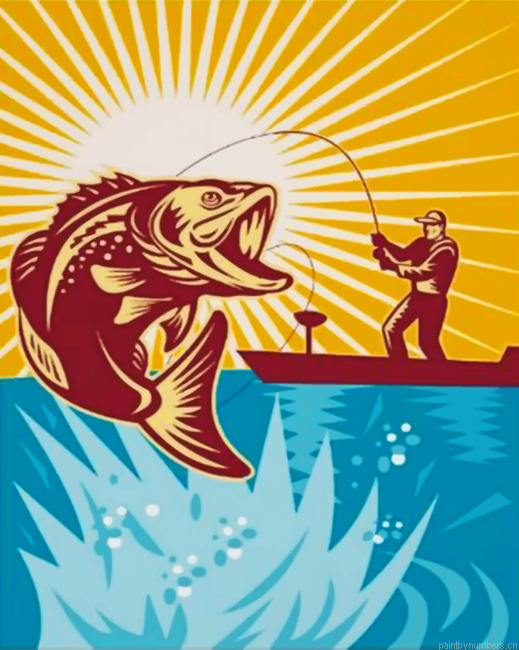 Fly Fishing Illustration Painting By Numbers.png