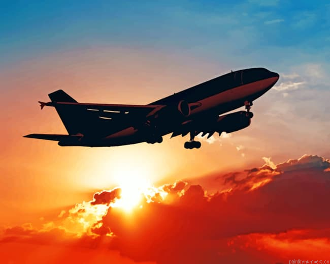 Flying Airplane Flights Painting By Numberss.png