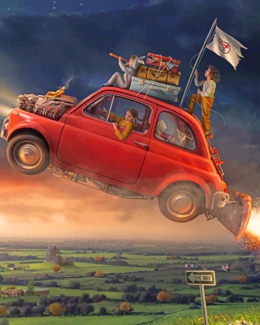 Flying Car Painting By Numbers.png