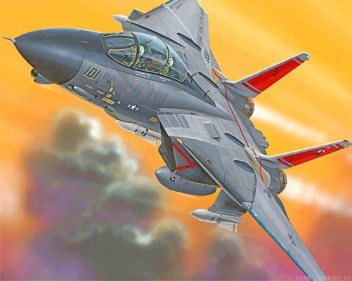Flying F14 Airplane Painting By Numbers.png