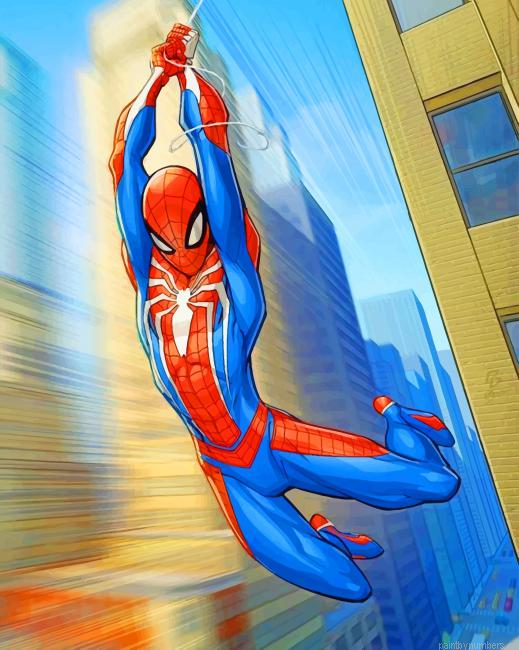 Flying Spider Man Animations Painting By Numberss.png