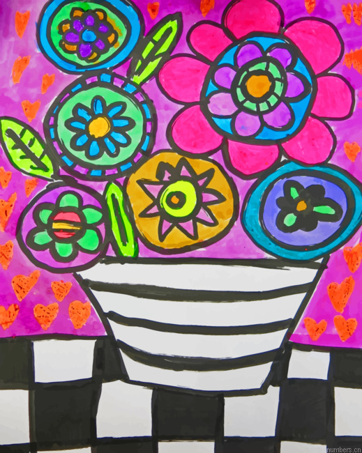 Folk Art Plant Painting By Numberss.png