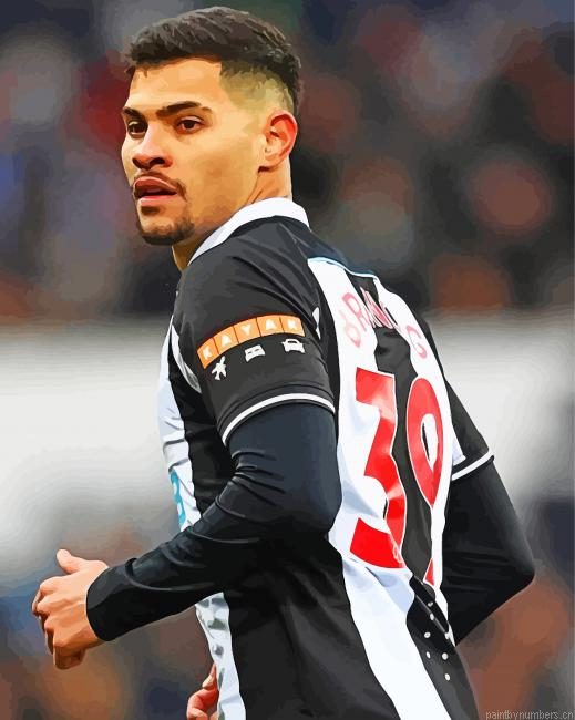 Footballer Bruno Guimaraes Painting By Numberss.png