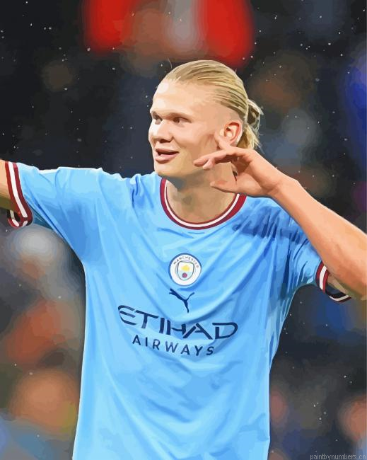 Footballer Erling Haaland Painting By Numberss.png