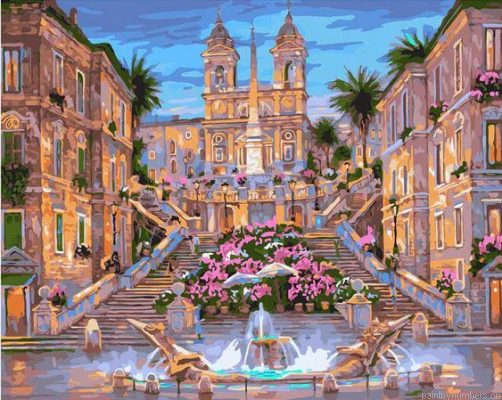 Fountain At Seville Painting By Numbers.png