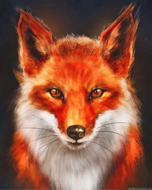 Fox Art Animals Painting By Numberss.png