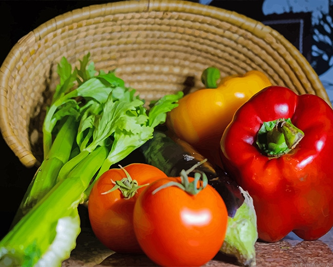 Fresh Vegetables Food Painting By Numberss.png
