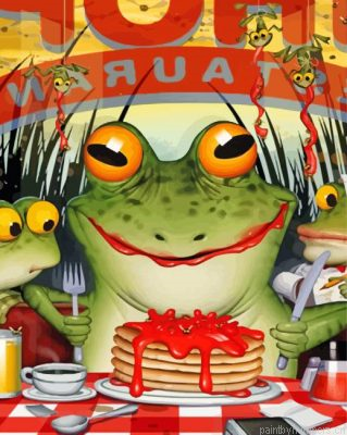 Frog Eating Pancake Painting By Numbers.png