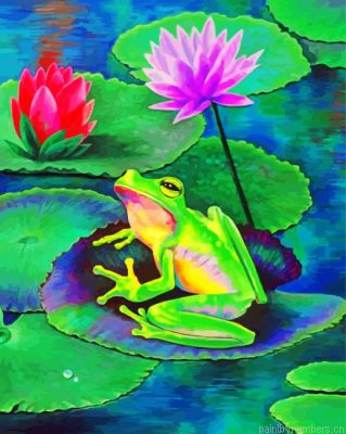 Frog On Lily Pad Painting By Numbers.png