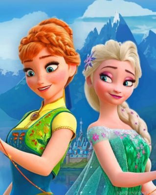 Frozen Elsa And Anna Painting By Numberss.png