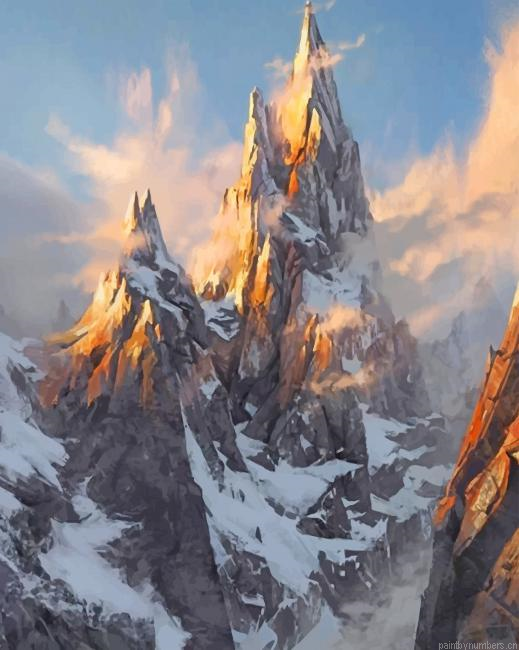 Frozen Mountains Landscapes Painting By Numberss.png
