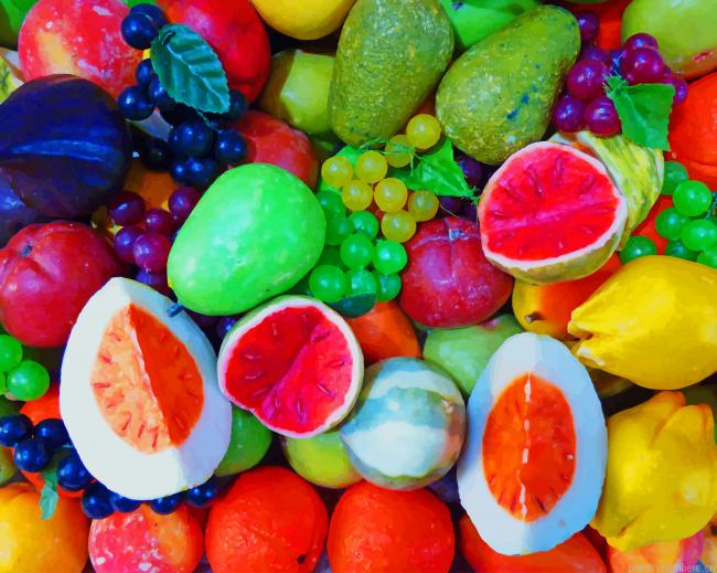Fruits Healthy Food Painting By Numberss.png