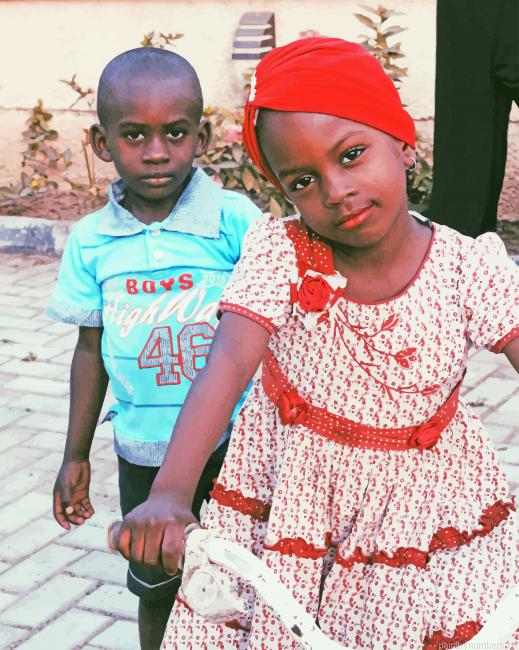Fulani Nigerian Children Painting By Numberss.png
