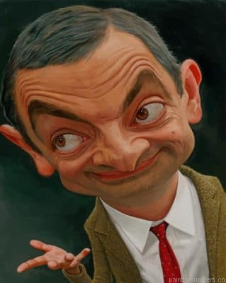 Funny Face Mr Bean New Painting By Numberss.png