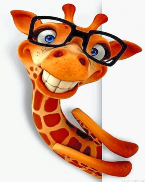 Funny Giraffe Painting By Numberss.png