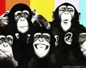 Funny Monkeys New Painting By Numberss.png
