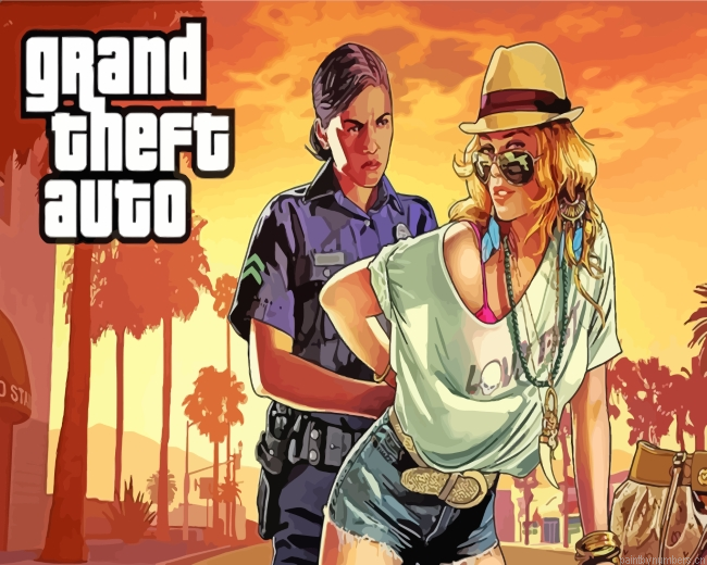 Gta Characters Poster Painting By Numberss.png
