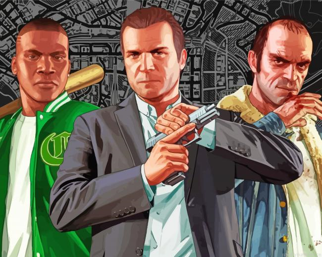 Gta Game Characters Painting By Numberss.png