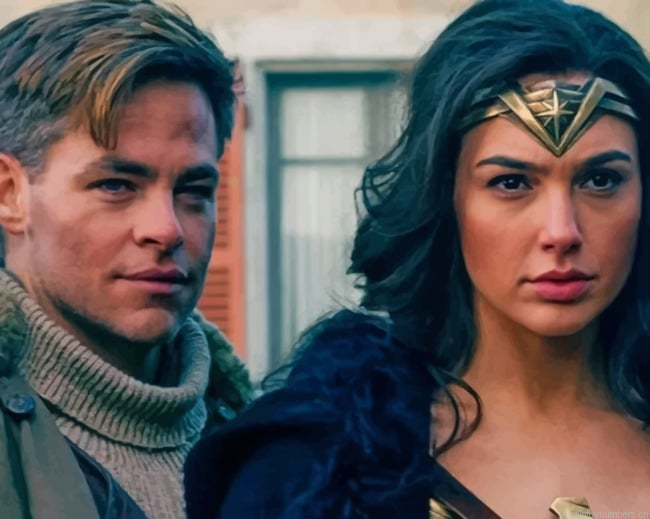 Gal Gadot And Chris Pine Actors Painting By Numberss.png