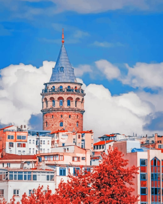 Galata Tower Cities Painting By Numberss.png