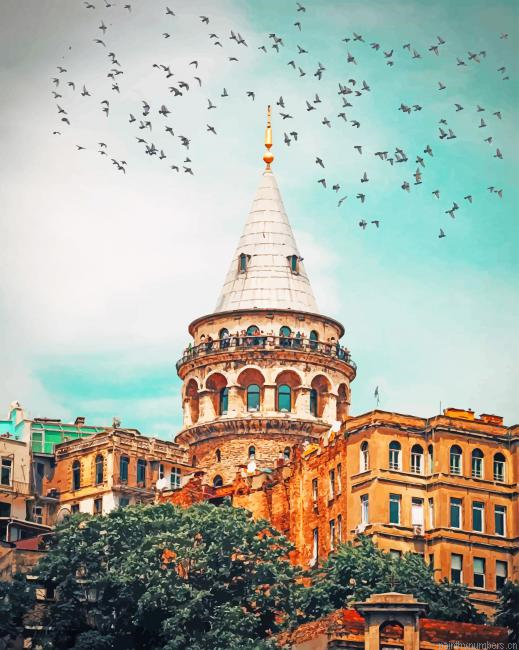 Galata Tower Istanbul Painting By Numberss.png