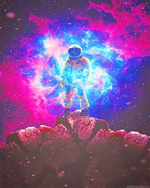 Galaxy Space Man Painting By Numbers.png