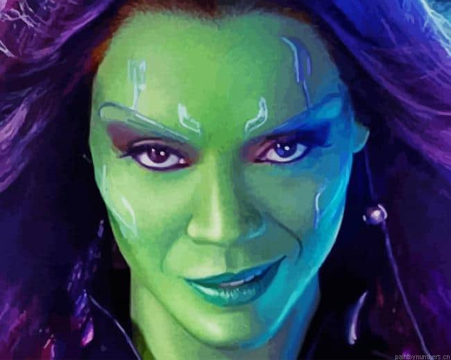 Gamora Superhero Painting By Numberss.png